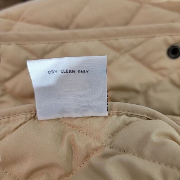 1 Madison Chore Jacket Women's Quilted Tan Sz Large Light Puffer Pockets - Picture 8 of 9